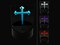 Three 3 Nails Cross Christian Stylized 3D Illusion LED Night Light Sign Nightstand Desk Lamp